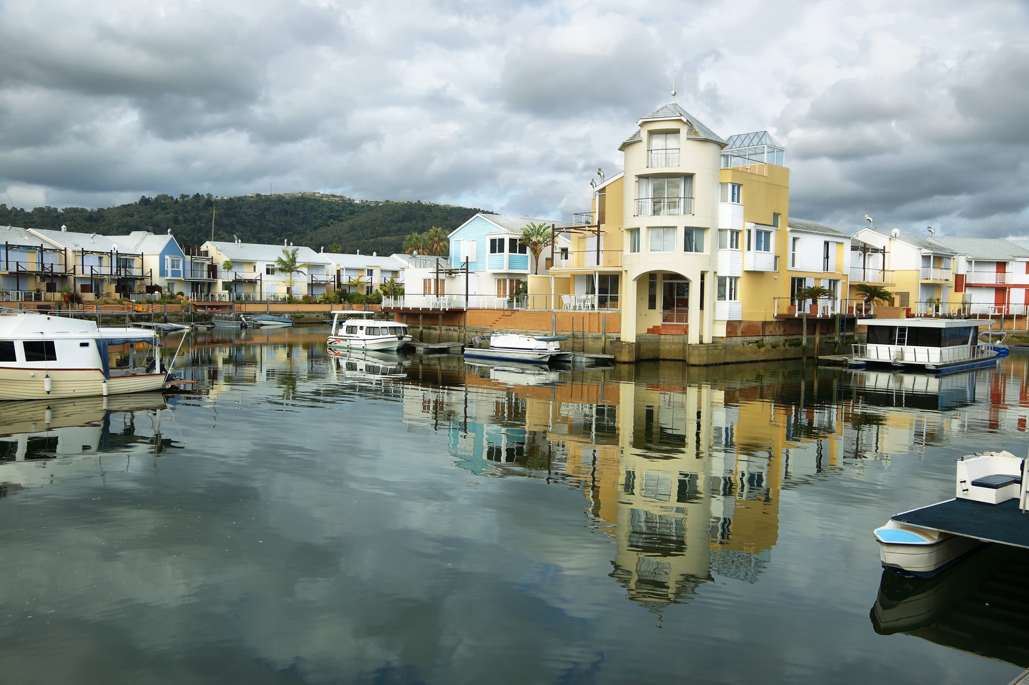 Cute houses in Knysna channel