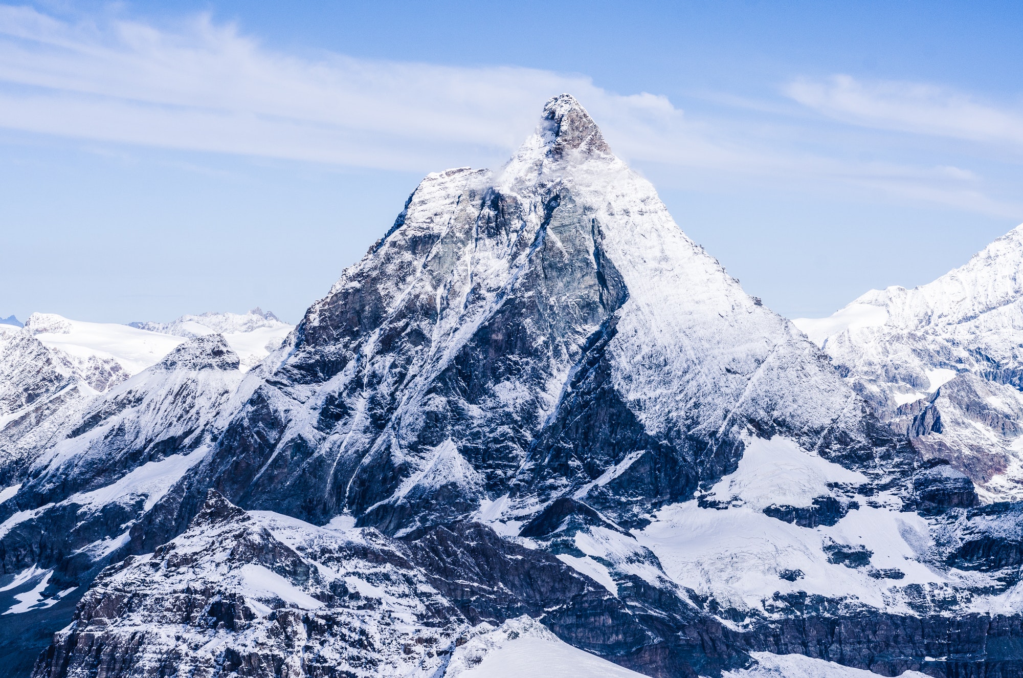 Matterhorn peak in Swiss Alps