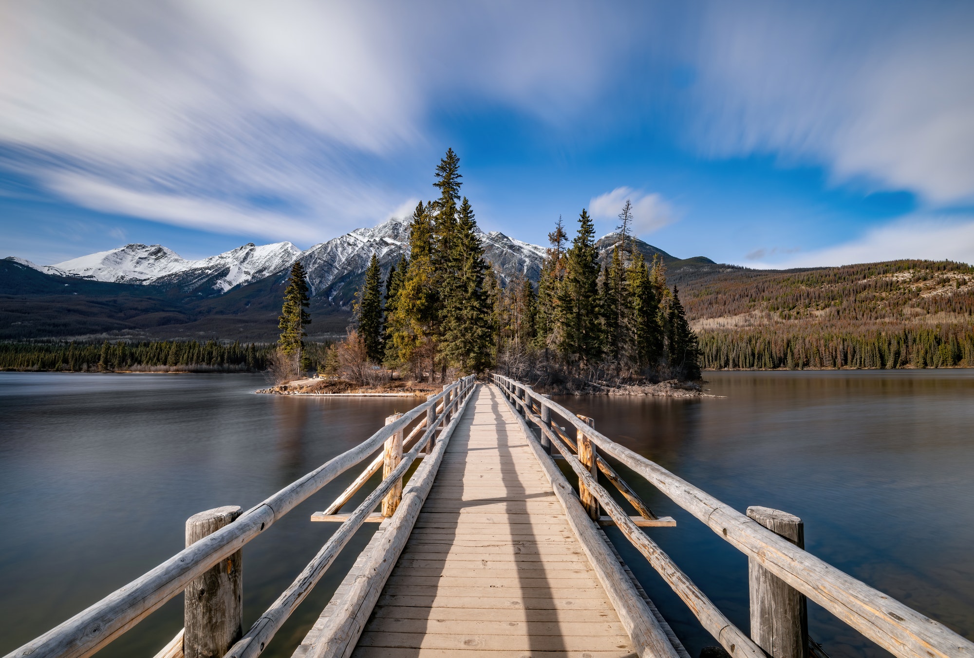 Pyramid Lake in Jasper Canada