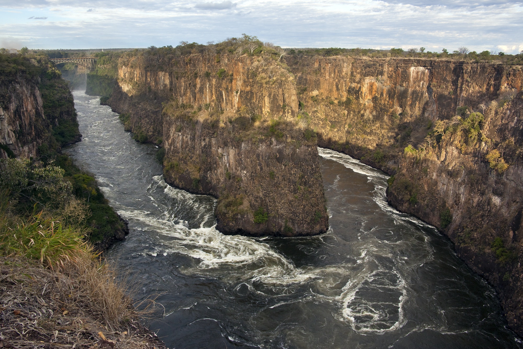 Zambezi River near Victoria Falls on the border of Zambia and Zimbabwe